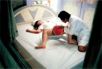 Meta-sexual healing: Lee Kang Sheng & Sumomo Yozakura in Tsai Ming Liang’s The Wayward Cloud. 
Ãƒ?Ã‚Â© 2004 Arena Films - Homegreen Films - Arte France Cinema