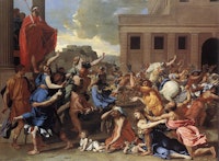 Nicolas Poussin, “The Abduction of the Sabine Women,” 1633-34. Oil on canvas. Courtesy the Metropolitan Museum of Art.