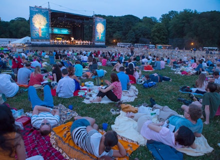 Concerts in the Parks: The New York Philharmonic performing in Prospect Park, Brooklyn. Photo: Chris Lee.