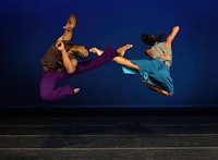 Alvin Ailey American Dance Theater’s Jamar Roberts and Jacqueline Green in Kyle Abraham’s <em>Another Night</em>. Photo: Paul Kolnik.
