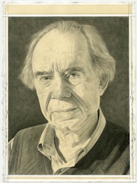 Portrait of Irving Sandler. Pencil on paper by Phong Bui.