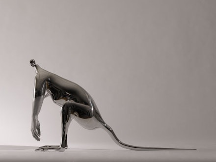Rona Pondick, “Wallaby,” 2007–12. Stainless steel, edition of three, 24 x 44 3/8 x 10 7/8”. Courtesy of Sonnabend Gallery, New York.