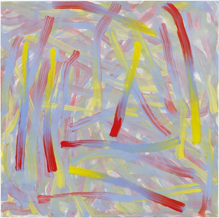 Bernard Frize, “Shanten,” 2012. Acrylic and resin on canvas, 63 x 63