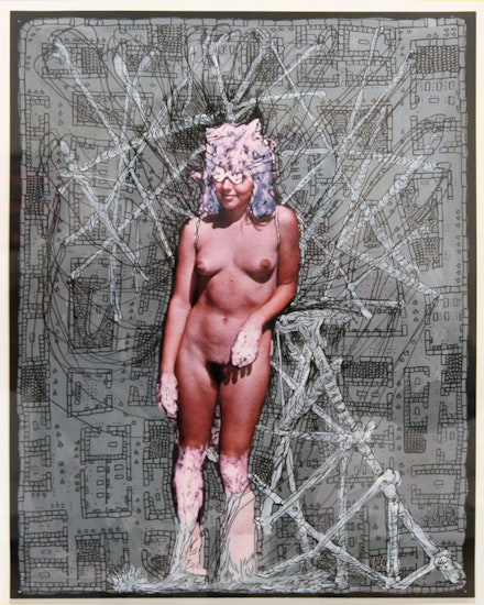 <p>Kim Jones, “Untitled,” 1995 - 2004. Acrylic and ink on color photograph, 13.75 x 10.75”. Image courtesy the artist and Pierogi. </p>