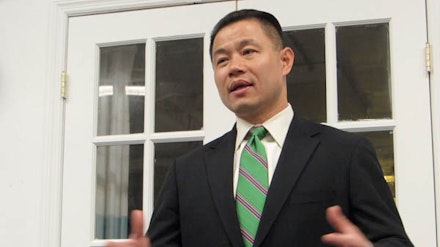 John Liu at a meeting of the Central Brooklyn Independent Democrats—May 23, 2013. Photo: Raul Rothblatt.