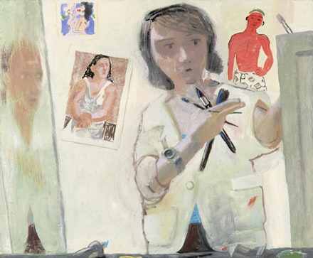 Elena Sisto, “Self-Portrait (with Van Dongen),” 2011. Oil on linen, 33 x 40”. Image courtesy of the artist and Lori Bookstein Fine Art.