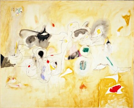 Arshile Gorky, “The Plow and the Song,” 1947, oil on canvas, 50 1/2 x 62 5/8”. Allen Memorial Art Museum, Oberlin College, Ohio, R. T. Miller, Jr., Fund, © 2010 Estate of Arshile Gorky/Artists Rights Society (ARS), New York.