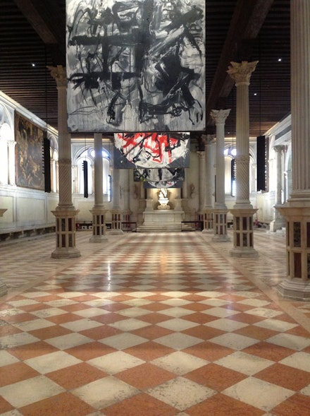 Interior view of Scuola Grande di San Rocco, Venice.