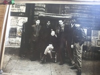 A young Dorothea Baer Tyler in the Lower East Side, flanked by Richard Oviet Tyler, his hand on her shoulder. Image courtesy of the Uranian Phalanstery.