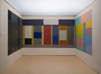 David Novros, “Room”, 1975. One of three rooms, each 10 ́ × 20 ́, oil on canvas, Collection Menil Foundation, Houston, Texas.