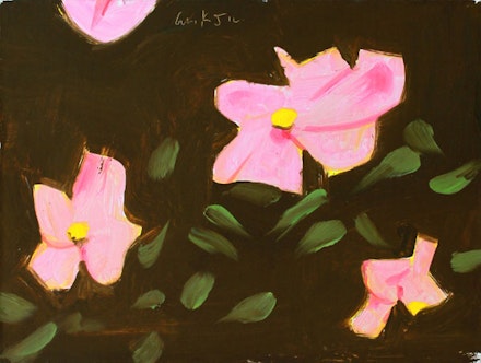 Alex Katz, “Wild Roses [study]” Oil on board. Courtesy the artist and Peter Blum Gallery, New York.