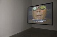 Chris Burden. “The Rant,” 2006. Video, color, 2:10 min. Courtesy New Museum, New York. Photo: Benoit Pailley.