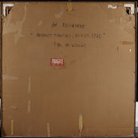 Back of Reinhardt painting. Courtesy Princeton University Art Museum.