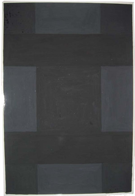 Ad Reinhardt, “Untitled,” 1966. Gouache on photographic paper. Estate of Ad Reinhardt, ARS.