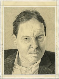 Portrait of Joachim Pissarro. Pencil on paper by Phong Bui.