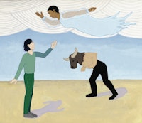 Joseph Keckler, Bessie Smith, and a Minotaur. Illustration by Megan Piontkowski.