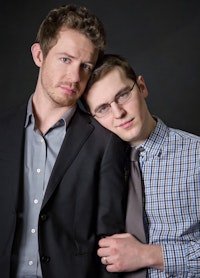 “An affair is a test of love. How you live with it tells you everything.” Hunter Canning and Jeff Ronan in Crystal Skillman’s <em>Wild</em>. Photo by Louise Lee.