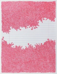 Lori Ellison, “Untitled,” 2013. Ink on notebook paper, 11 × 8 ½˝. Courtesy the artist and McKenzie Fine Art.