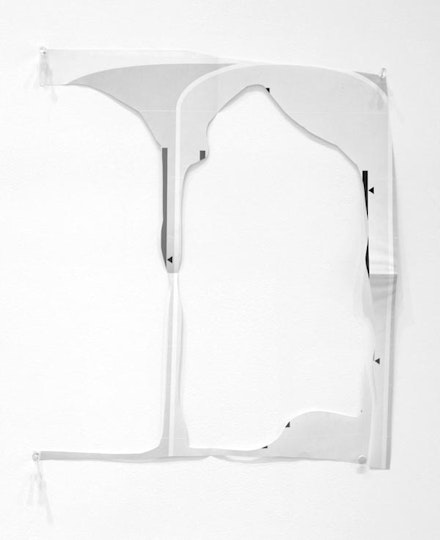 Austin Thomas, “Data Removal,” 2014. Cut paper, 19 × 17 ̋.