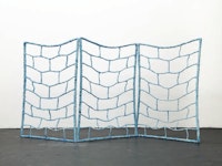 Kathleen Ryan, “Block Wall,” 2012. Glazed ceramic, steel, 72 x 140 x 24 in. Courtesy of the artist.
