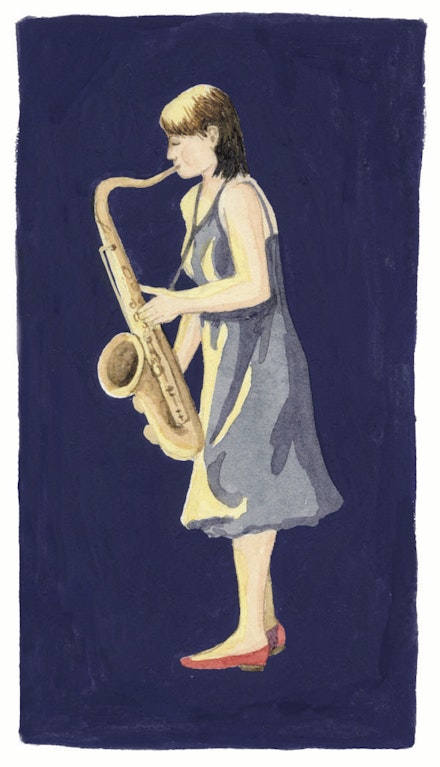 Ingrid Laubrock. Illustration by Megan Piontkowski.