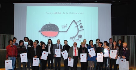 Ceremony ACCA 2013 Awards, with the logo designed by Joan Miró expressly for our association in 1978.