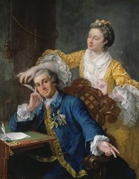 William Hogarth, “David Garrick and his Wife Eva-Maria Veigel,” 1757-64. Image courtesy of the Royal Collection Trust / © Her Majesty Queen Elizabeth II 2014.