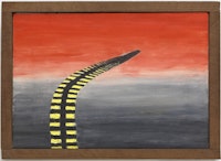 Forrest Bess, “Untitled,” 1957. Oil on canvas, 9 7/8 x 36.2 cm.