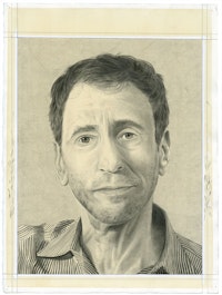 Portrait of Steven Rand. Pencil on paper by Phong Bui.