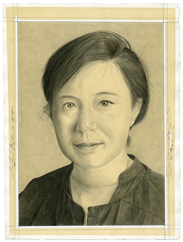 Portrait of the artist. Pencil on paper by Phong Bui. Inspired by a photo portrait by Zack Garlitos.
