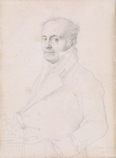 Jean-Auguste-Dominique Ingres, “Portrait of Hippolyte-François Devillers,” 1812. The Thaw Collection. Courtesy the Morgan Library & Museum.