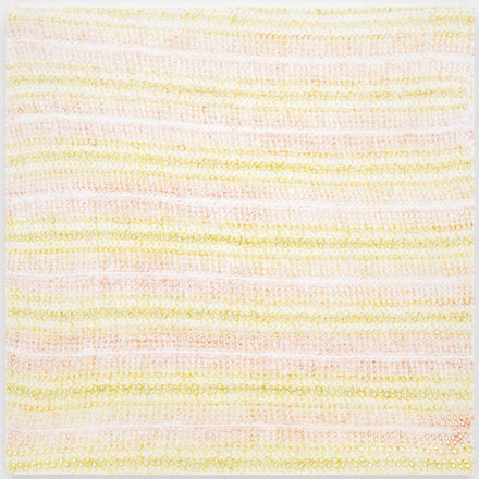 Michelle Grabner, “Untitled,” 2014. Enamel on panel, 60 × 60 × 1 1/2 ̋. © The Artist / Courtesy James Cohan Gallery, New York/Shanghai.