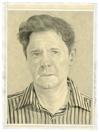 Portrait of Raymond Foye. Pencil on paper by Phong Bui.