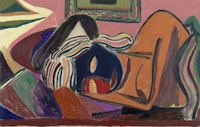 Tal R, “Altstadt Girl,” 2014. Oil on canvas, 30<sup>3</sup>/<sub>4</sub> x 48
