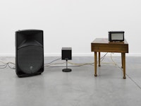 Haroon Mirza, “Falling Rave” (2014). Courtesy the artist and Lisson Gallery.
