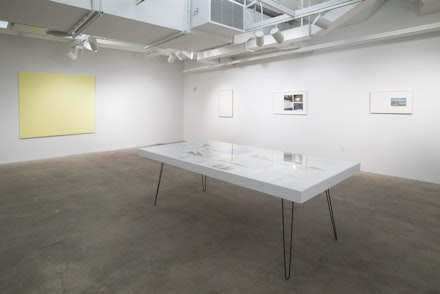 <p>Installation view of <em>Robert Barry: All the things I know . . . 1962 to the present</em>. Photo credit: Bill Orcutt. Inert gas pieces included left to right: “Inert Gas Series: Helium, Neon, Argon, Krypton, Xenon, From a Measured Volume to Indefinite Expansion” (1969). Letterpress, 35 x 23 inches. Courtesy of the artist. “Inert Gas Series: Helium 2” (1969). Photographs and typed statement on paper, Four photographs: each 10 x 8 inches, Typed statement on paper: 8.5 x 11 inches. Courtesy of the artist. “Inert Gas Series: Helium. Sometime during the Morning of March 5, 1969, 2 Cubic Feet of Helium Will Be Released into the Atmosphere” (1969). </p>