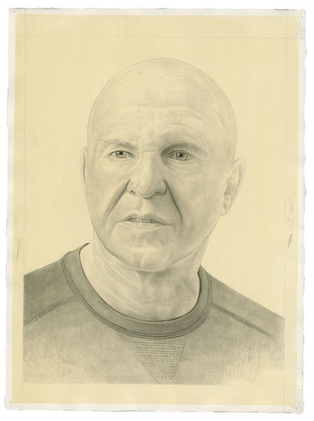 Portrait of the artist. Pencil on paper by Phong Bui. From a photograph by Taylor Dafoe.
