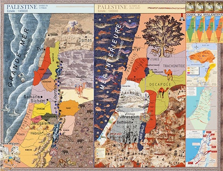 Joyce Kozloff, “Palestine” (2013). Collage, digital archival inkjet print, 36 × 47˝. Courtesy of the artist.
