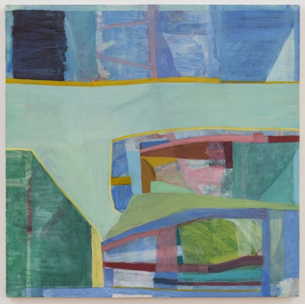 Julian Hatton, “Green T” (2013). Oil on canvas on
panel, 24 × 24˝.