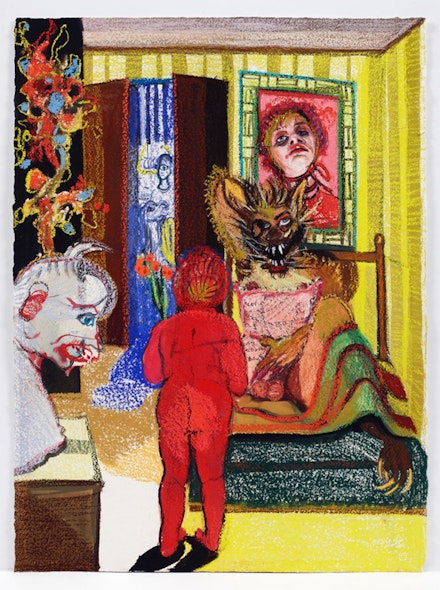 Natalie Frank, <em>Little Red Cap</em> (2011-14). Gouache and chalk pastel on Arches paper, 22 × 30 in. Courtesy the artist.