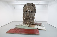Yoan Capote, <em>Immanence</em>, 2015. Mixed media including hinges, wood doors, metal armature, 120 × 180 × 180 ̋. © Yoan Capote. Courtesy the artist and Jack Shainman.
