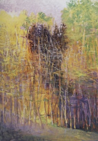 Brambly Woods (2006). Oil on canvas, 72” x 52”.