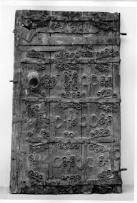 Door, Europe, 14th century. Wood, iron. 69 × 40 × 5 7/8 in. Courtesy the Metropolitan Museum of Art, the Cloisters Collection, 1955.