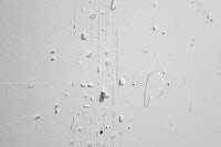 Marco Maggi, <i>Two Pages</i> (detail), 2015. Self-adhesive paper on wall, dimensions variable. Courtesy Josée Bienvenu Gallery.