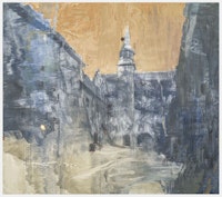 Hanneline Røgeberg, <em>Weather for February and October</em>, 2015. Oil on canvas, 84 × 96 inches. Courtesy Blackston Gallery.
