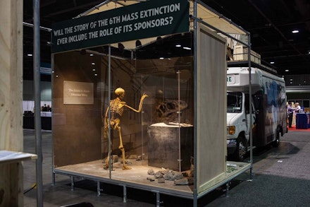 Installation detail of Natural History Museum exhibit, American Alliance of Museums Conference, Atlanta GA, 2015 (image courtesy of Not an Alternative).