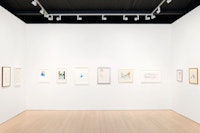 Installation view: “David Hockney, Early Drawings,” Paul Kasmin Gallery, Nov. 2 – Dec. 1, 2015. Courtesy Paul Kasmin.