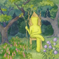 Slime Mold, King of  <em>The Creeping Garden</em>. Illustration by Megan Piontkowski.
