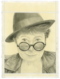 Portrait of the artist. Pencil on paper by Phong Bui. From a photo by Matthu Placek.
