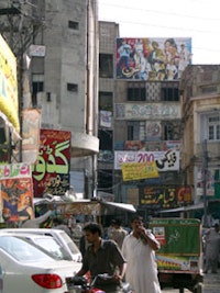 <i>Lakshmi Chowk, Film Industry Production and Distribution Centre since the 1920s.</i>